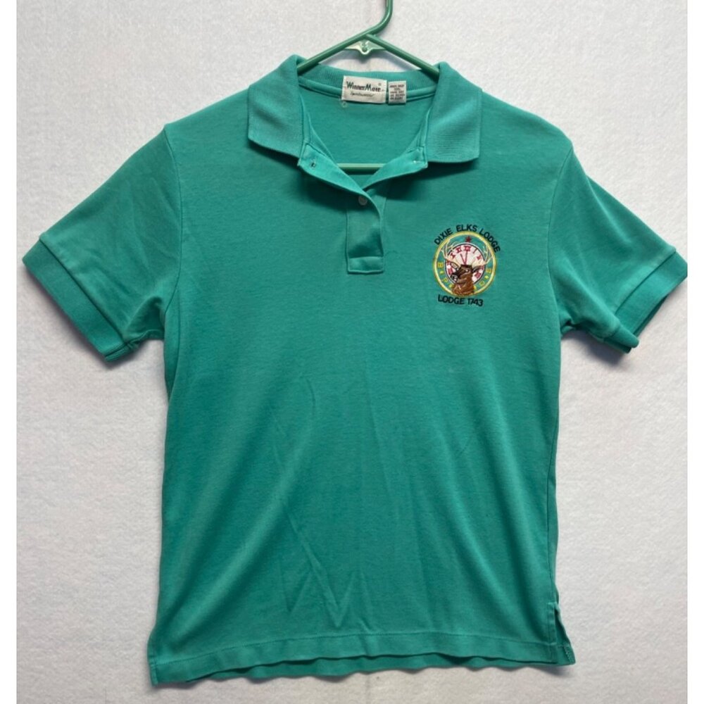 Vintage Embroidered Elks Lodge Winner Mate Sportswear Polo Size Large